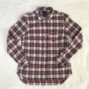 GAP plaid button down boyfriend shirt XS